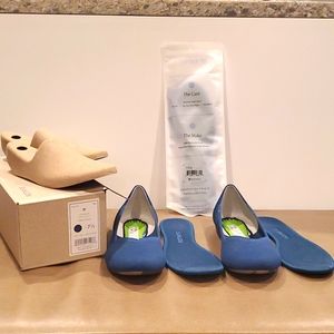 EUC Rothy’s Deep Ocean Flats 7.5 w New Insoles